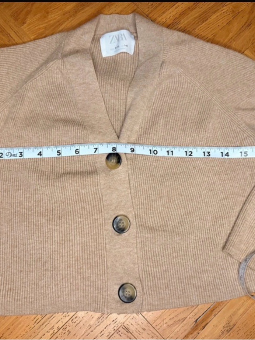 Zara Kids Ribbed Button-Front Cardigan - Picture 2 of 6